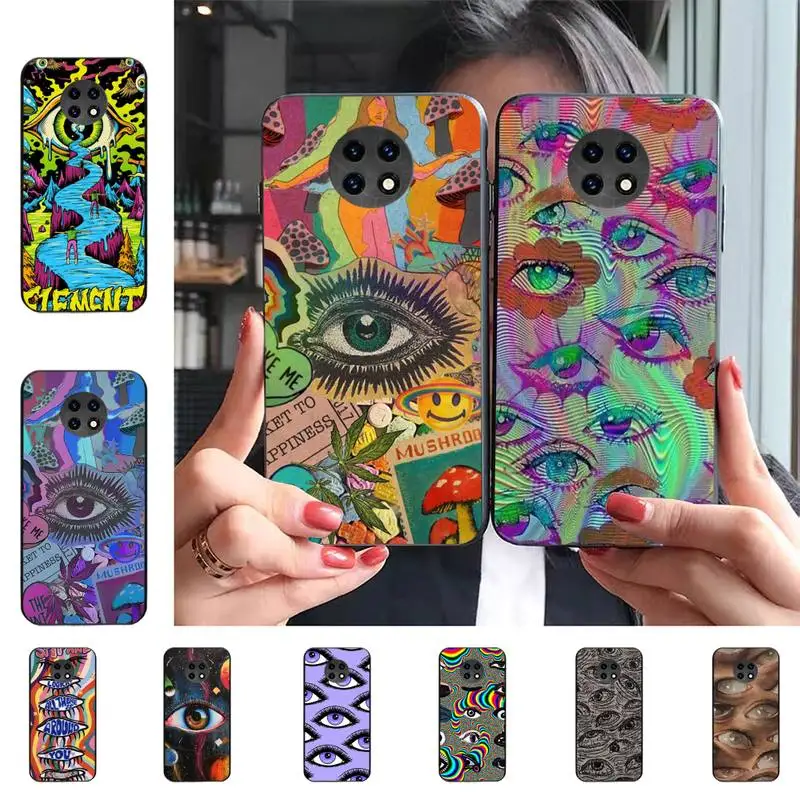 

Trippy Psychedelic Mushrooms Eye Phone Case For Redmi 9 5 S2 K30pro Silicone Fundas for Redmi 8 7 7A note 5 5A Capa