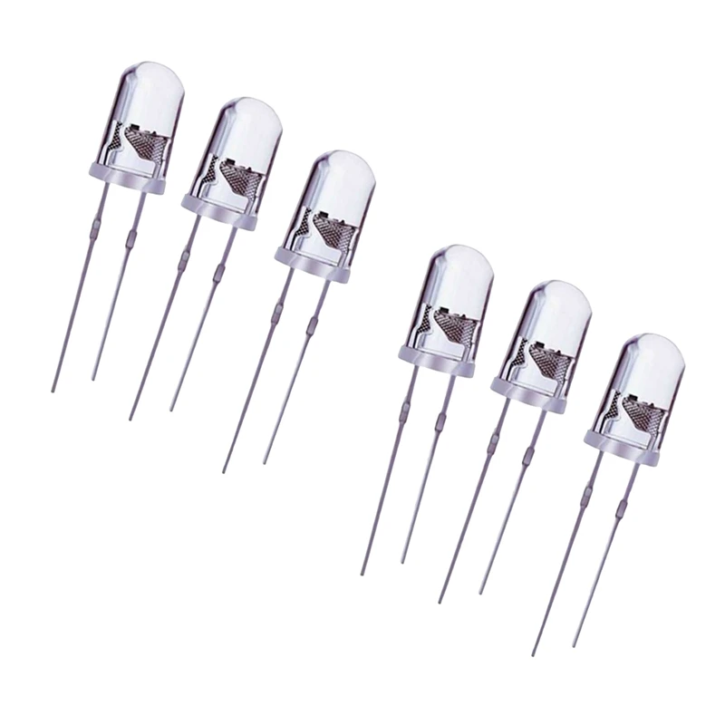 

200X 5Mm Round Purple Uv Led Diode Super Bright Water Clear Led Light Lamp Purple Color