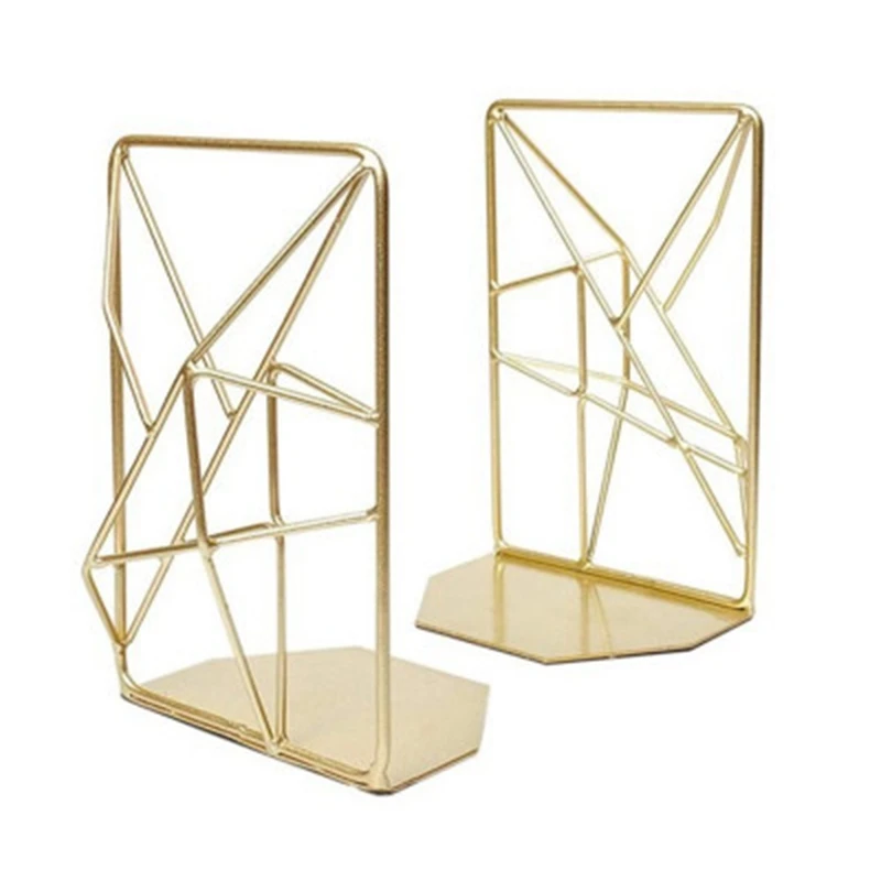 

Gold Liquid Metal Bookends Decorative Pair, Stereoscopic Decorative Bookends For Shelves, Book Holders For Shelves CNIM Hot