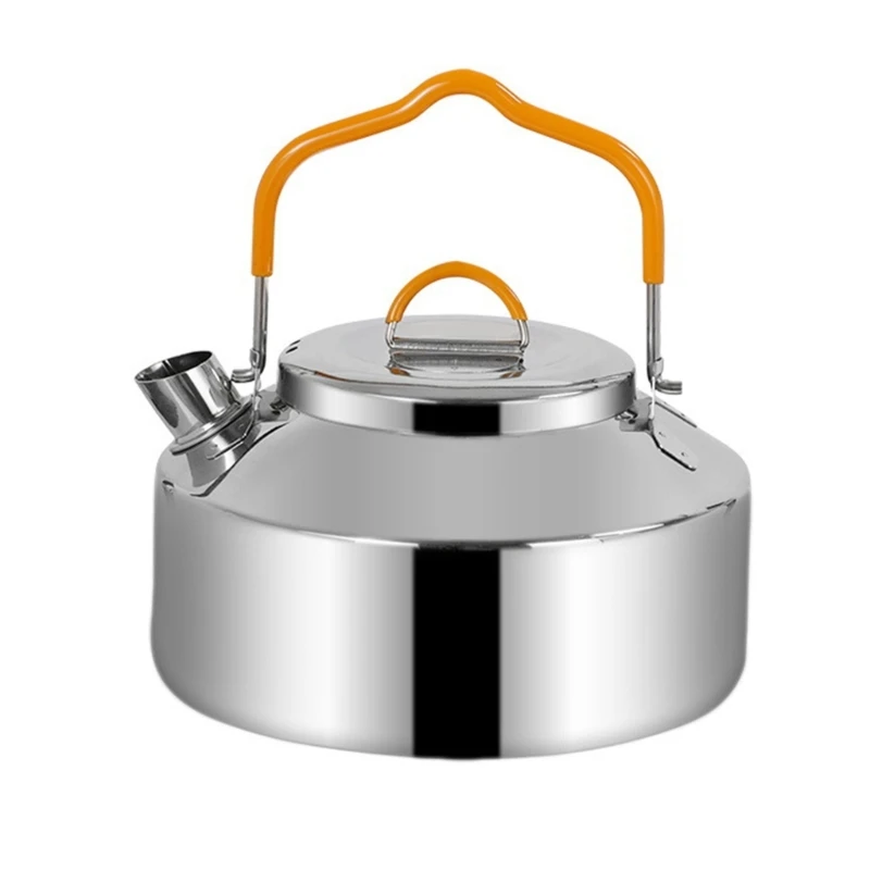 

Camping Kettle, 1L Camp Tea Coffee Pot Stainless Steel Outdoor Hiking Kettle Pot Drop Shipping