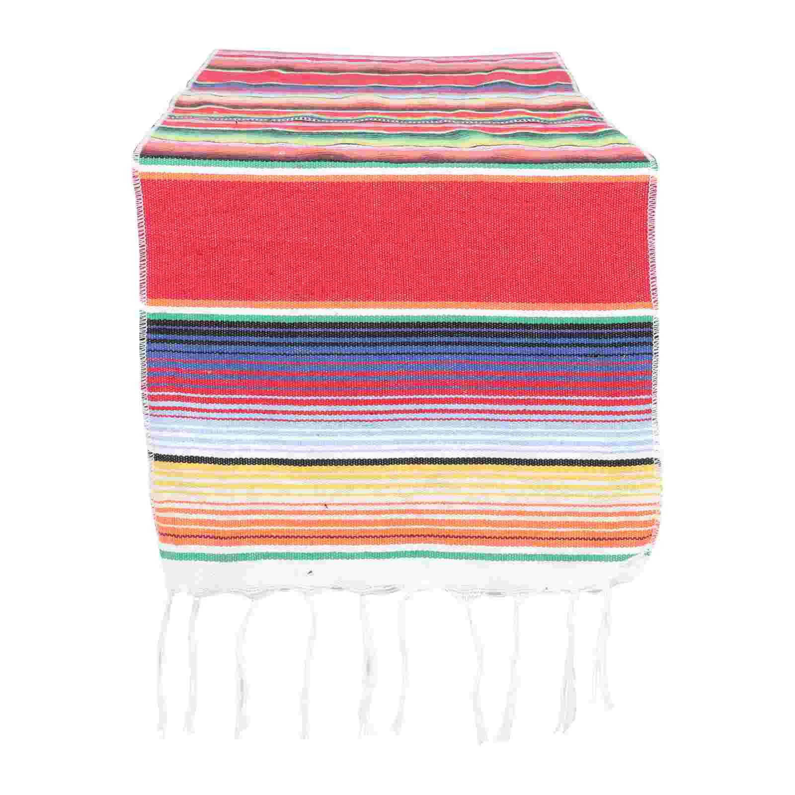 

Table Runner Mexican Serape Tablecloth Fiesta Decorations Party Runners De Cloth Decorative Vintage Mexico Cover Dia Clothes