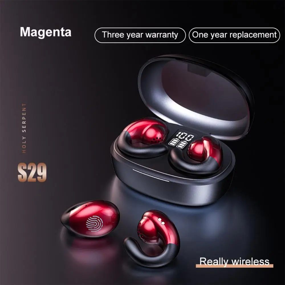 

Long Battery Life Wireless Headphones Hanging Ear Voice Control Bone Conduction Headset Stereo Tws Earphones Earbuds