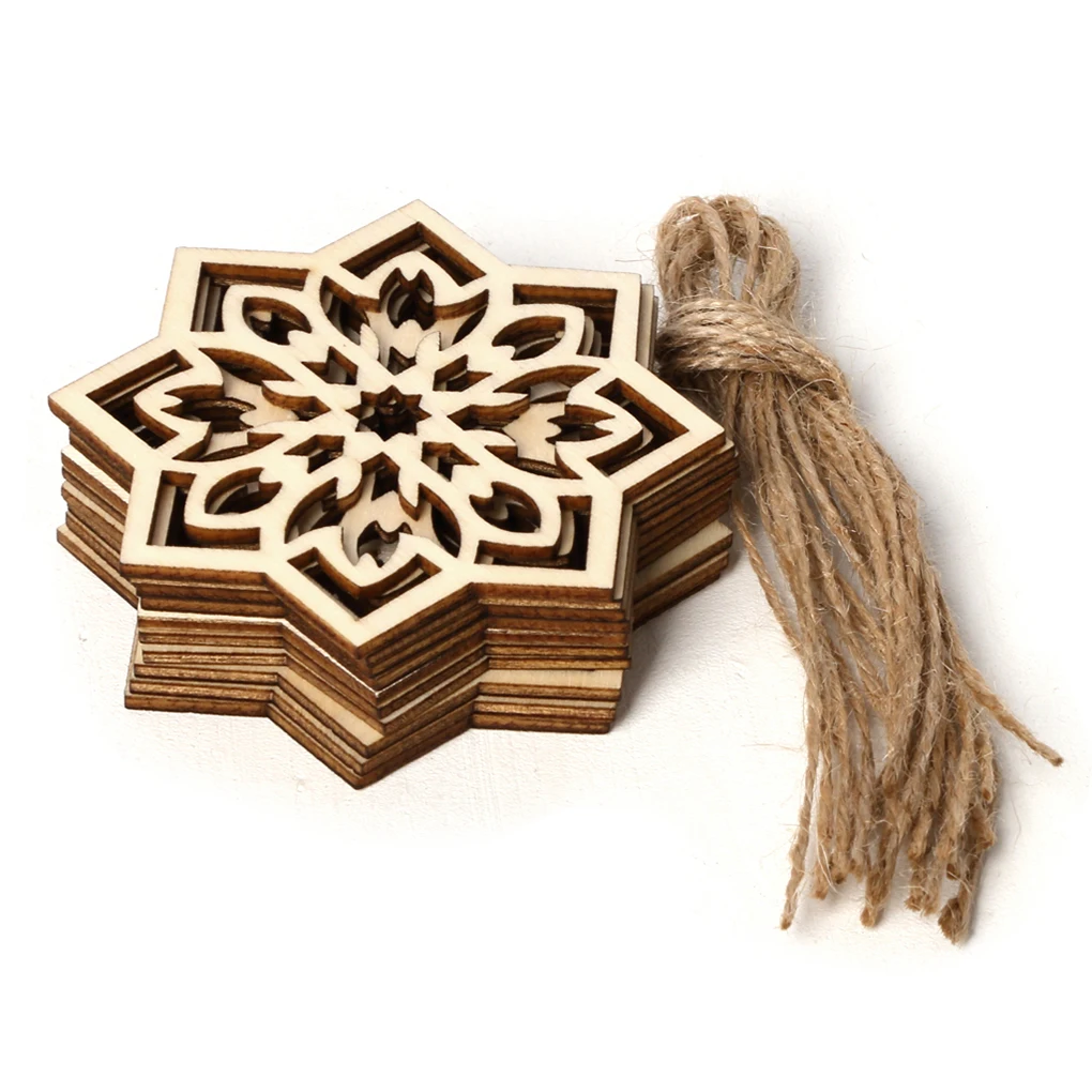 

30Pcs of Wooden Craft Jewelry Eid Mubarak Ramadan Wood Chips Islamic Mubarak Party Decorations Holiday Party Decoration