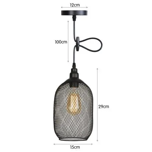 

Nordic ceiling industry modern minimalist chandelier retro hollow iron art covering lampshade chandelier kitchen corridor