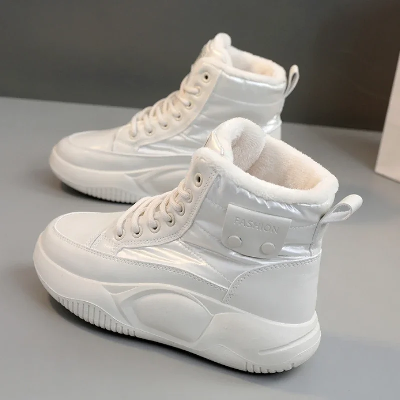 Женские зимние ботинки размер 35 - 43 цвет белый/черный