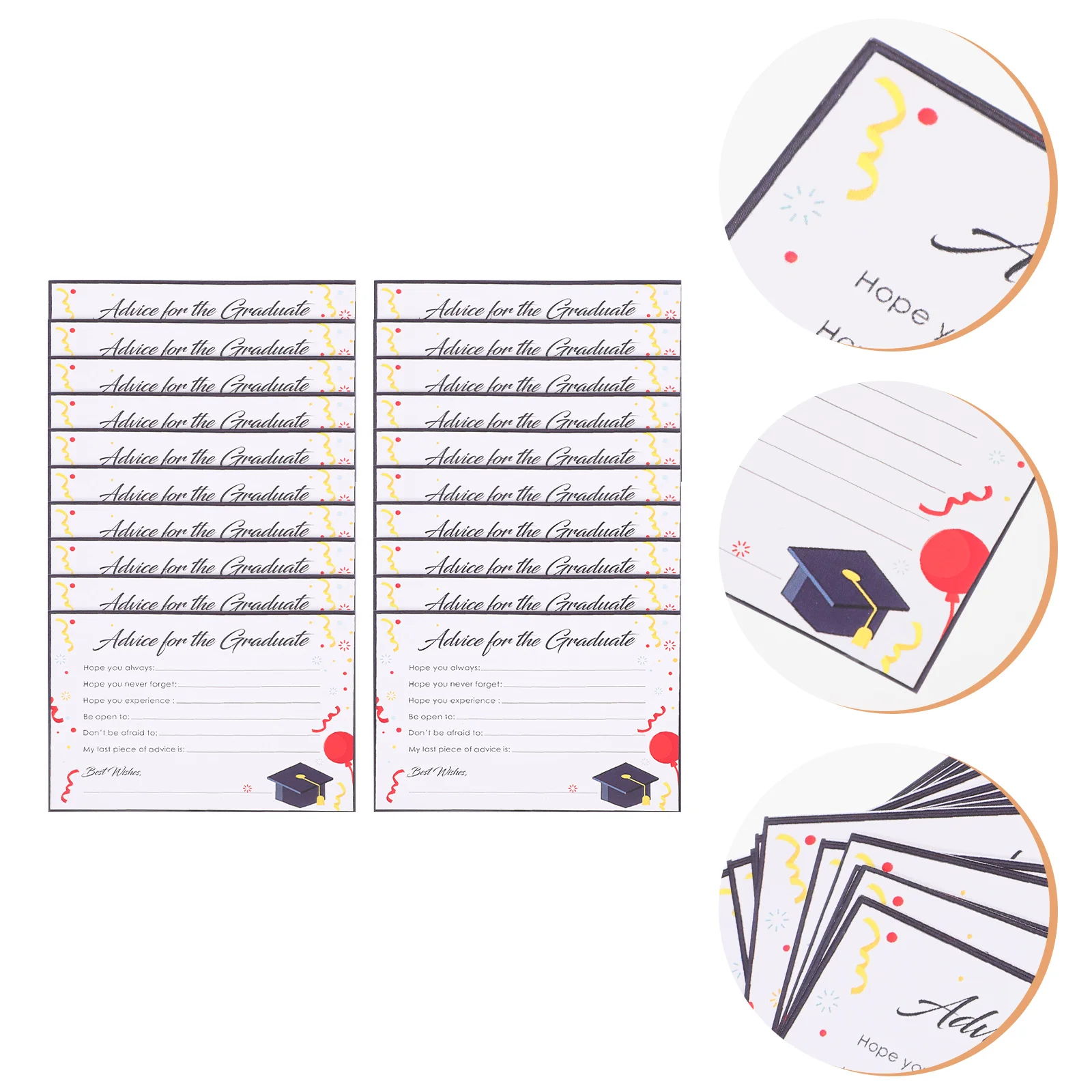 

15pcs Graduation Presents Wish Cards Creative Graduation Blessing Cards for Party Holiday Classmates Gift
