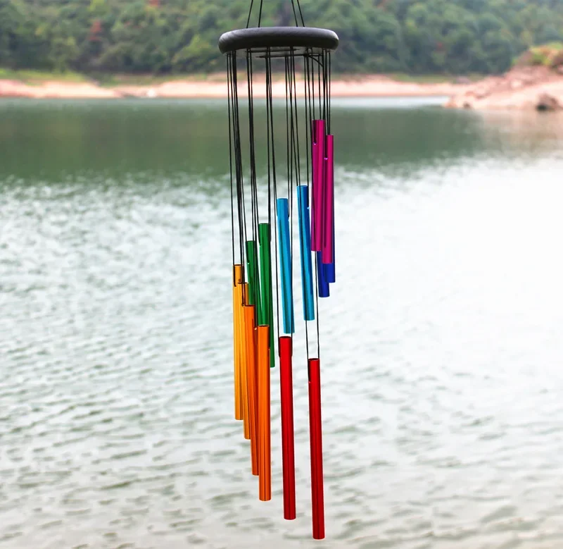 Ветряные колокольчики из алюминиевого сплава с крючком 1 шт. 12 трубок