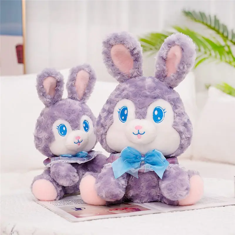 

Cute Purple Bunny Plush Soft Cute Long Ears Rabbit Stuffed Animals Peluche Kawaii Room Decor Pillow Birthday Gift For Girls Kids