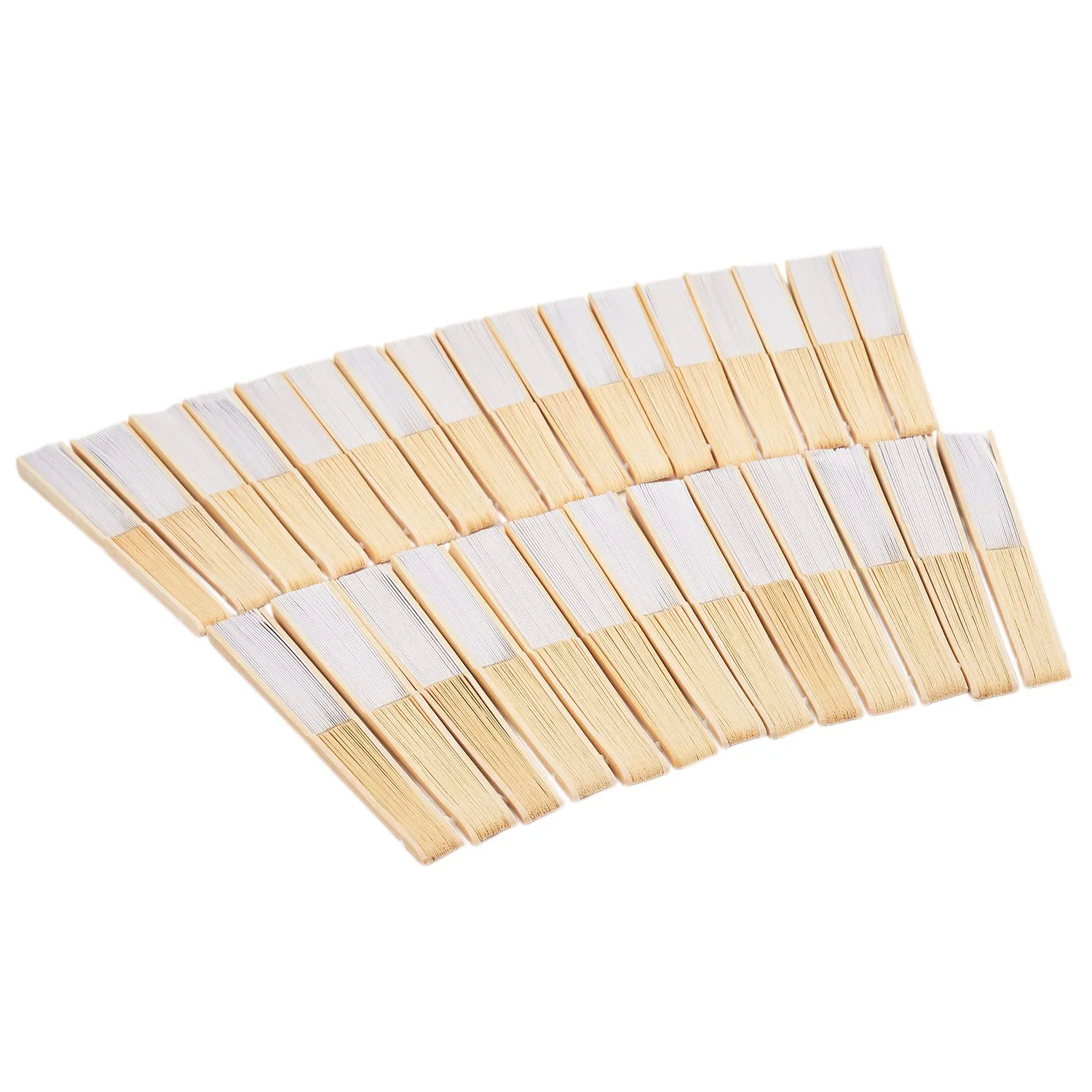 

30 PCS folding Paper hand fan custom halloween ladies baby shower wedding favors gift birthday party decoration(white)