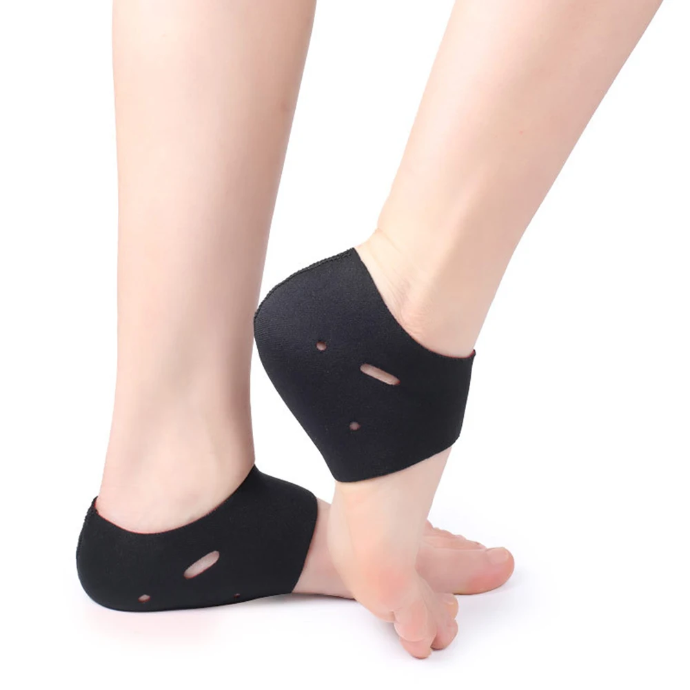 

2Pcs Silicone Feet Care Socks Moisturizing Gel Heel Thin Socks With Hole Cracked Foot Skin Care Protectors Lace Heel Cover