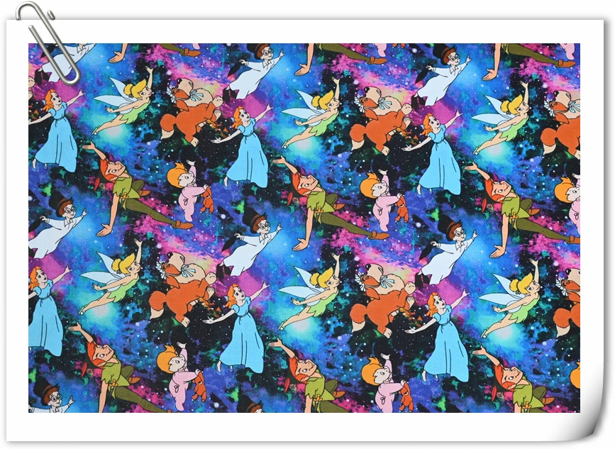 Ширина 110 см Дисней Рождество Минни Микки Питер Пэн колокольчик хлопчатобумажная