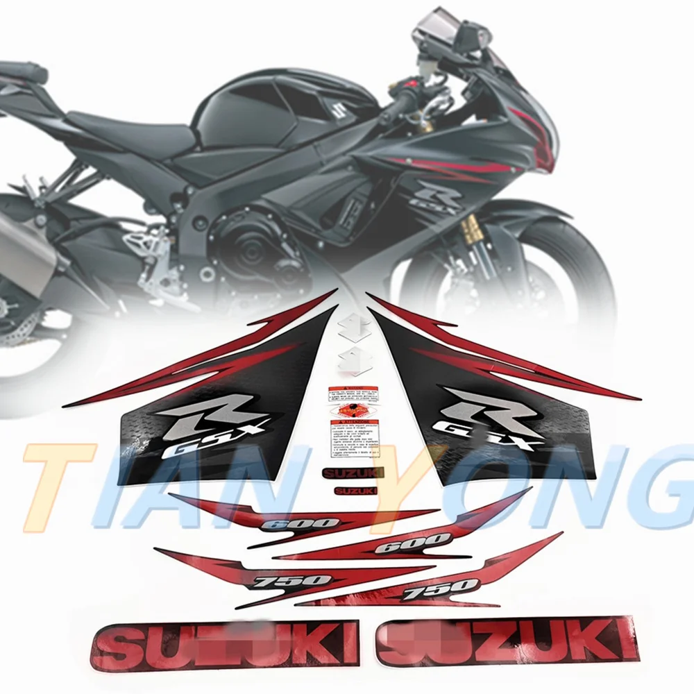 For Suzuki k11 GSXR600 GSXR750 GSXR 600 750 11 2012 2013 2014 2015 Motorcycle Fairing Full Kit Black Red Decorative Stickers
