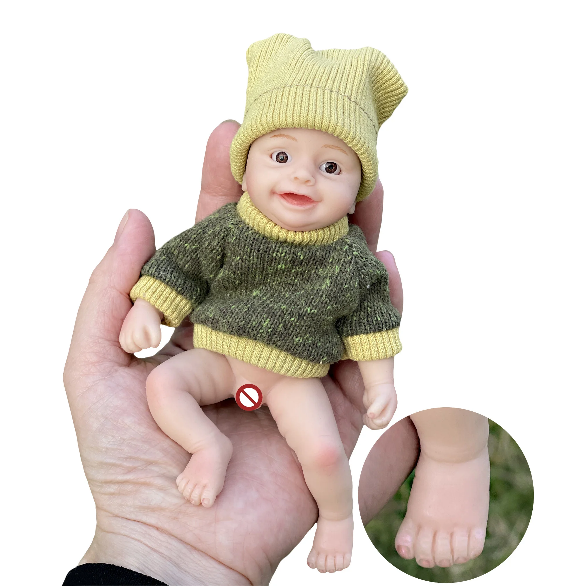 

Stress relief toy 6 Inch Palm Newborn Babies Full Body soft Silicone Boys Reborn Dolls Bebe Reborn Corpo De Silicone Inteiro