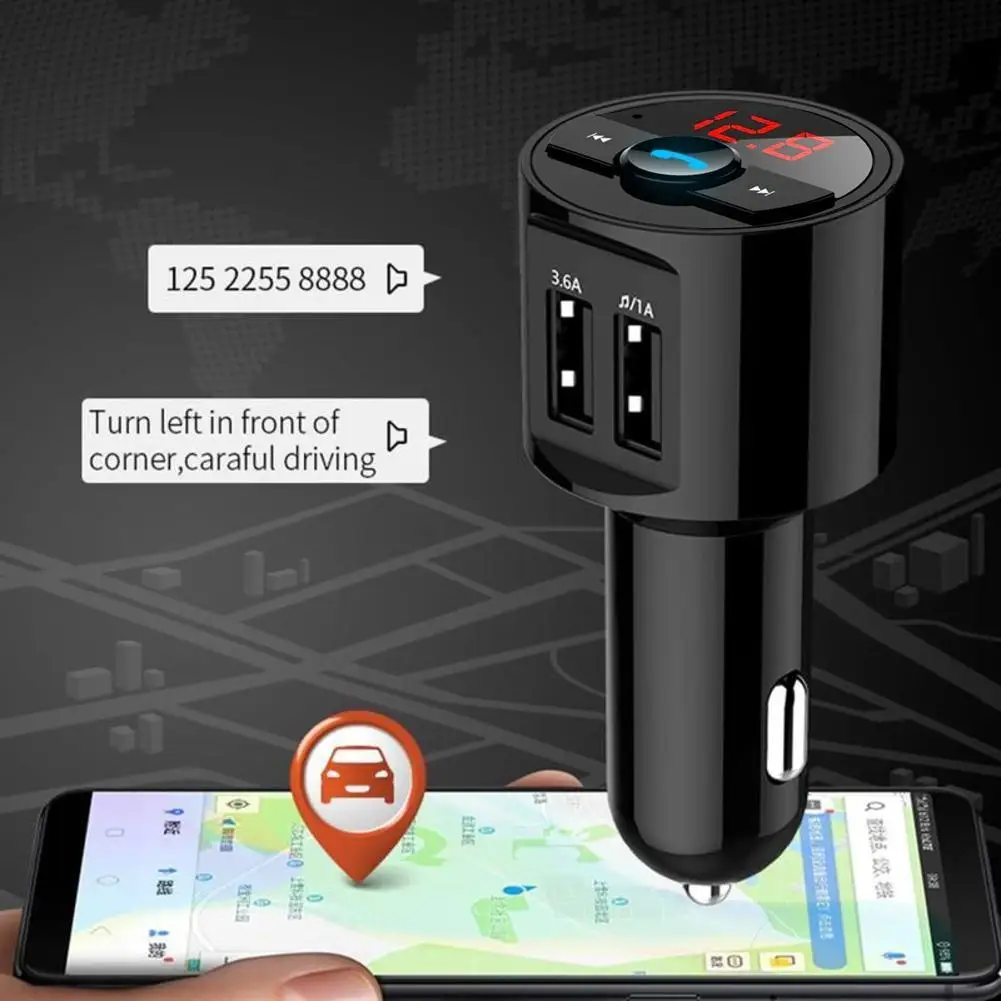FM-модулятор беспроводной автомобильный Bluetooth-трансмиттер А быстрое зарядное
