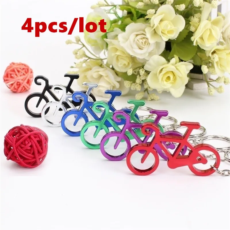 

4pcs/lot Outdoor EDC Multi Bike Keychain Key Ring Bottle Wine Beer Opener Tool Muilti Colors random