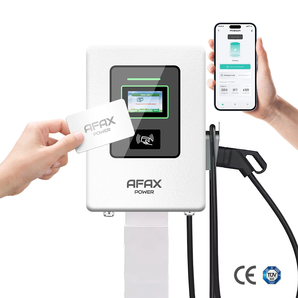 AFAX настенная Трехфазная 30 кВт/40 кВт EV CCS2 DC зарядная станция с сенсорным