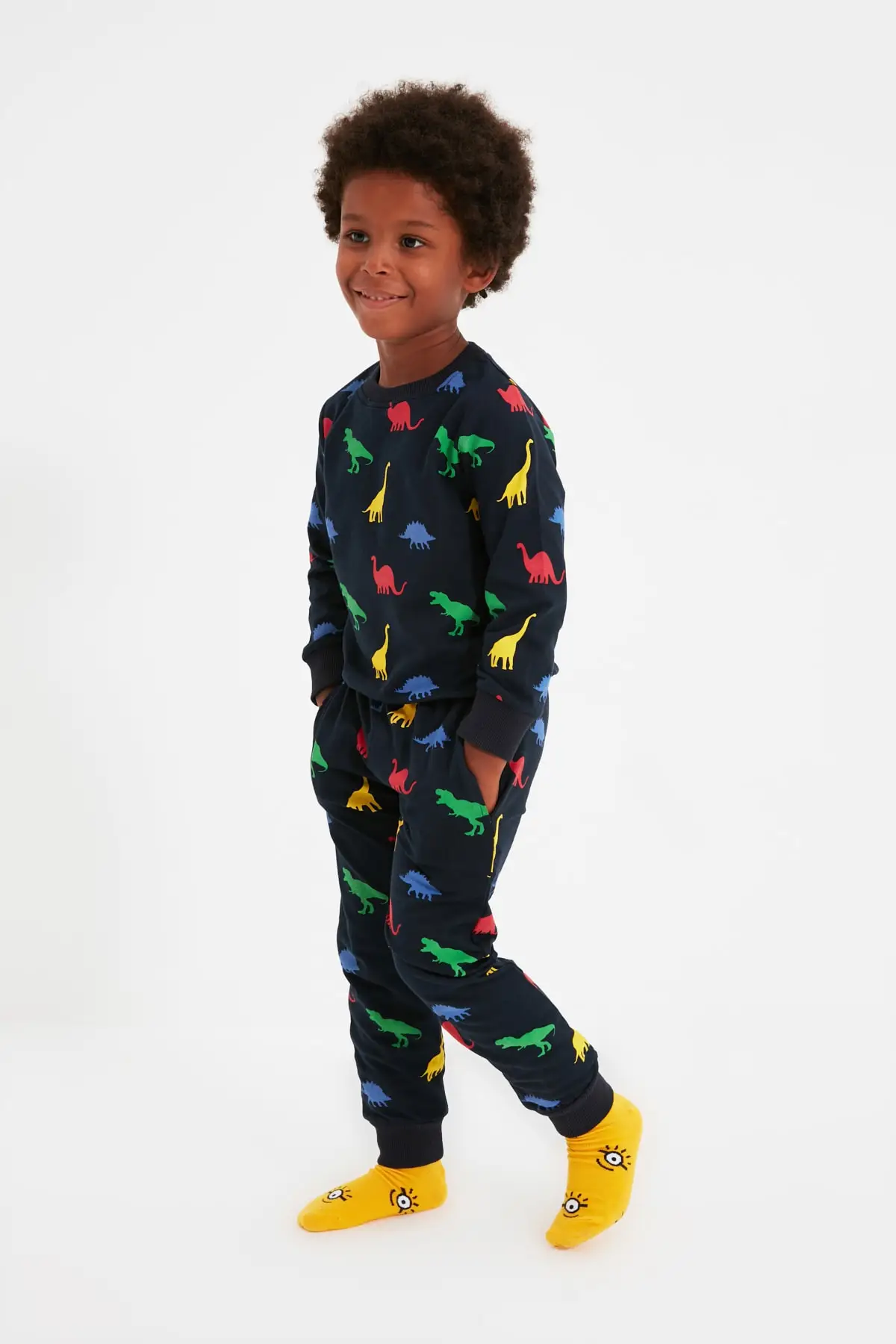 

Trendyol Printed Male Child Thin Knitted Tracksuit Set TKDAW22EM0084