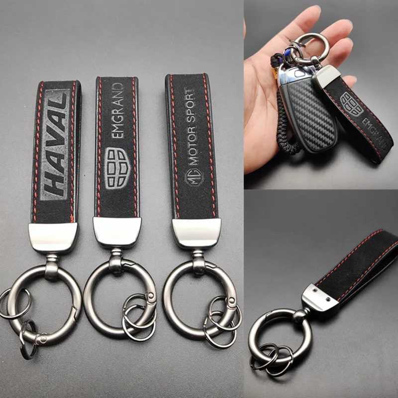 

Car Logo Keychain Leather Metal Key Rings for renault Suzuki Ford Mazda Opel Toyota Chevrolet Nissan Kia skoda car accessories