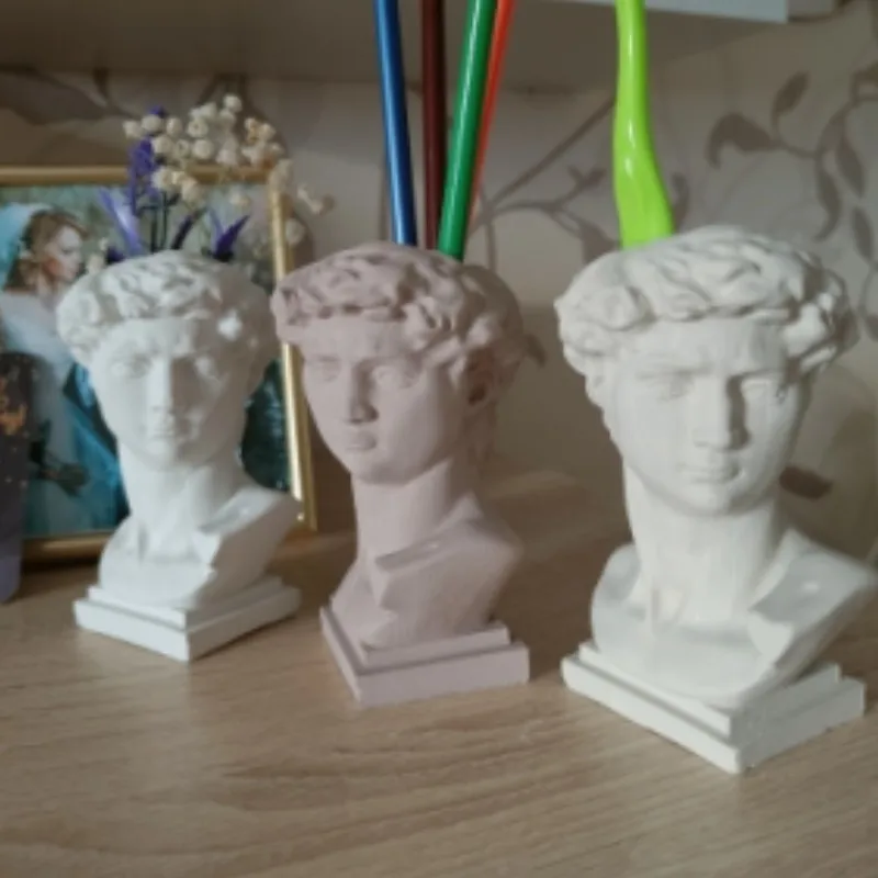 Силиконовая форма в виде головы Давида сделай сам для скульптуры человеческого