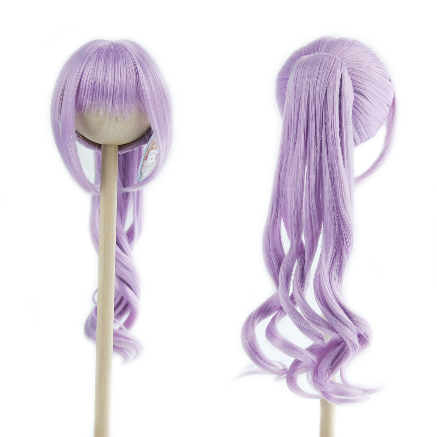 

1/3 BJD Wigs Purple Pigtails With Bangs 9'' Head For BJD Dollfie Dream Doll Hair