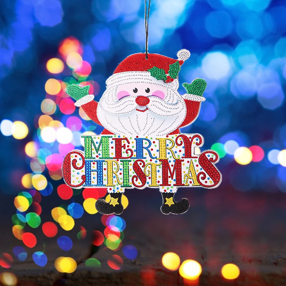 DIY бриллиантовый рисунок Рождество картонный подвесной набор мозаика Стразы