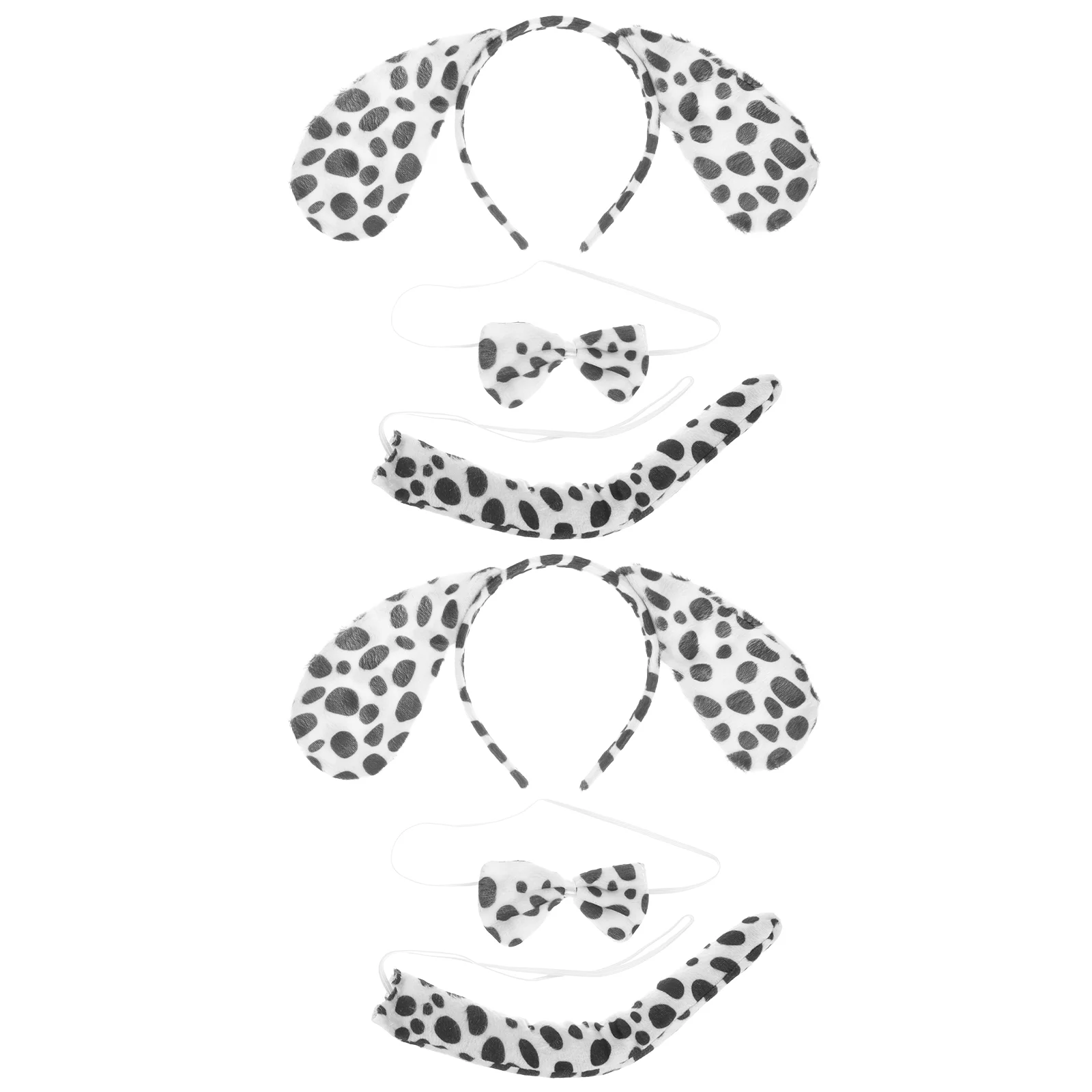 

2 Sets Dalmatians Headband Role-playing Props Children's Place Girls Clothes Hats Costume Bow Tie