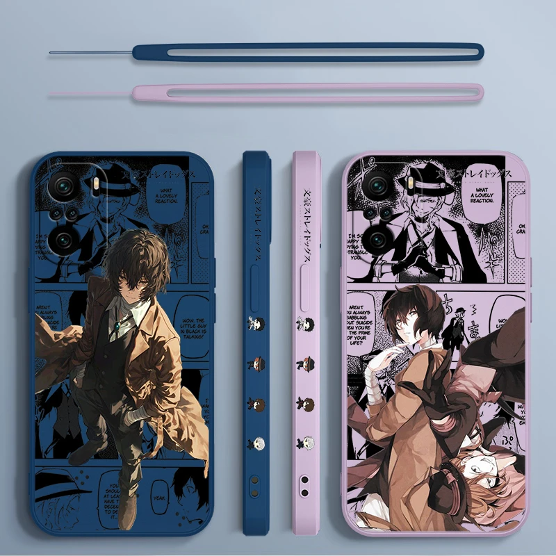 Bungo бродячие псы для Xiaomi Redmi Note 13 12 12Pro 11 11S 11T 10S 10 Pro Plus зеркальный чехол телефона с