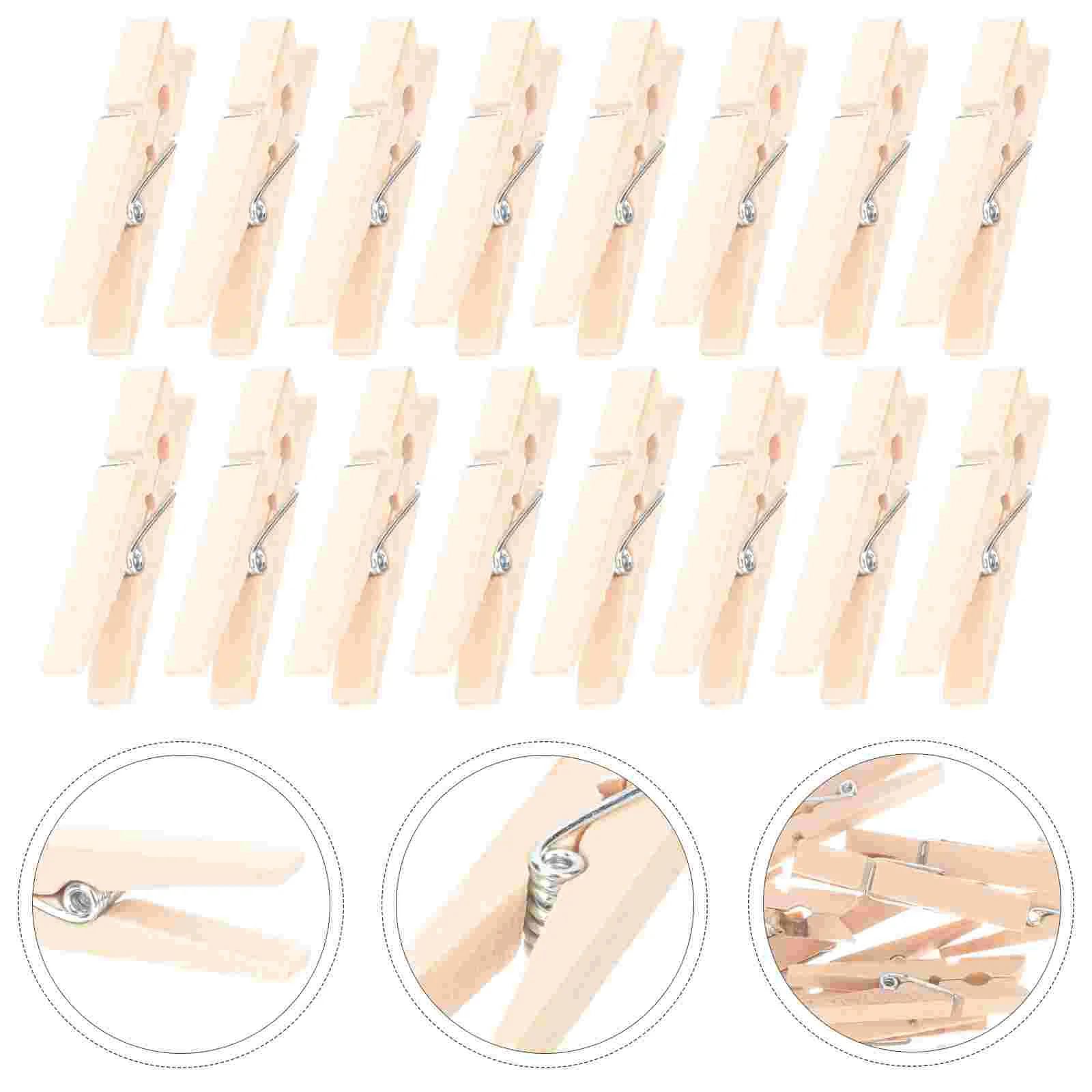 

Clothes Clips Pin Clip Clothespins Wood Photo Small Clothespinpegswooden Holder Craft Stockings Picture Laundry Natural Mini