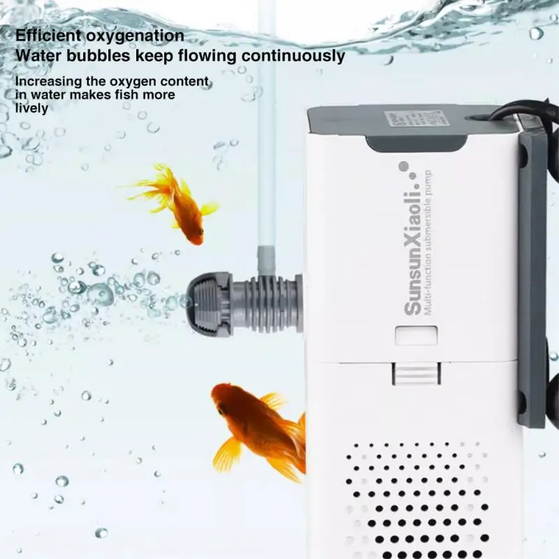 SUNSUN 3 в 1 фильтр для аквариума мини-фильтр аквариумный кислородный погружной