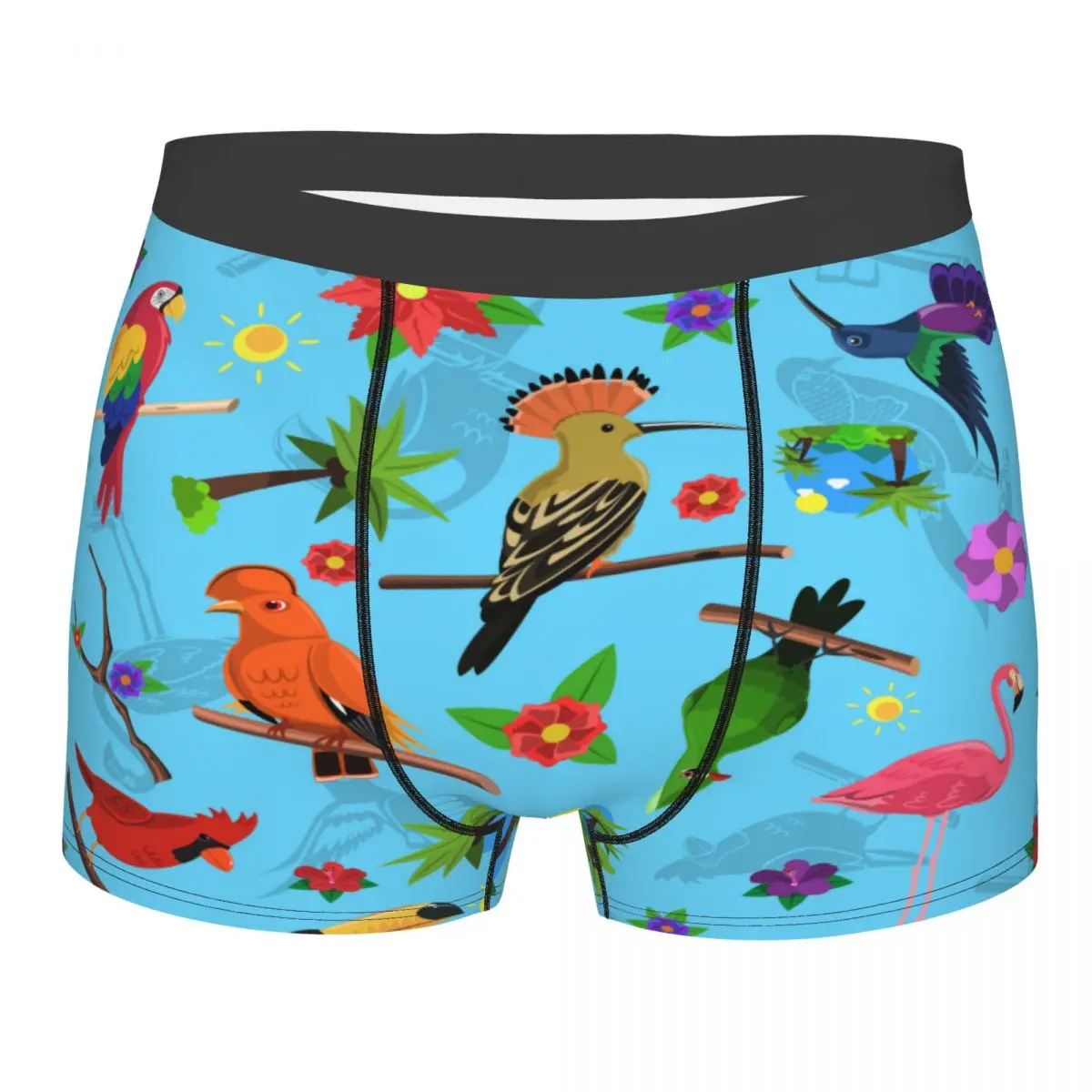 

Men's Panties Tropical Birds Flower Male Underpants Man Short Boxer Underwear