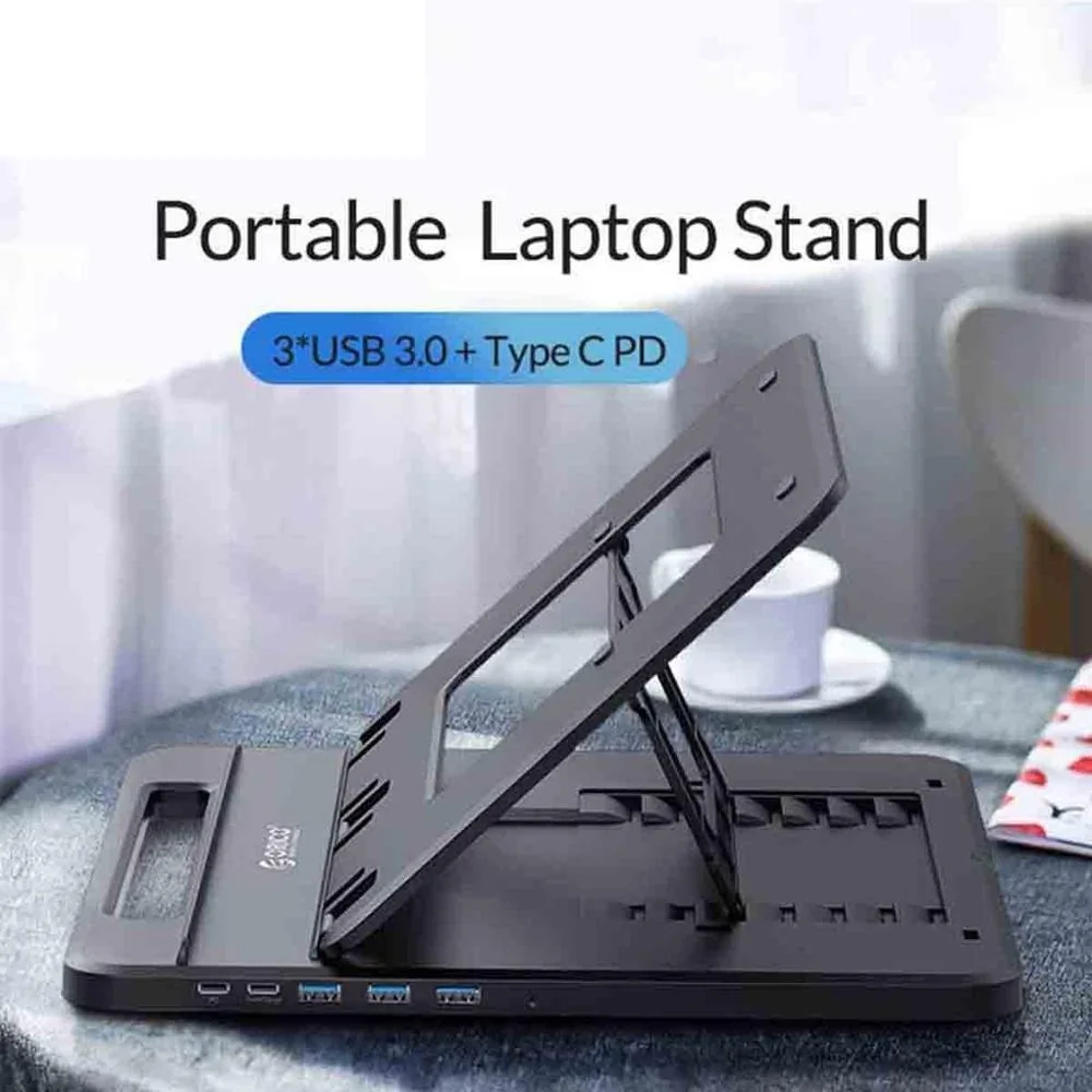 

ORICO 7 Adjustable USB 3.0 Laptop Stand Foldable Non-slip Desktop Laptop Cooing Holder Notebook Stand for PC