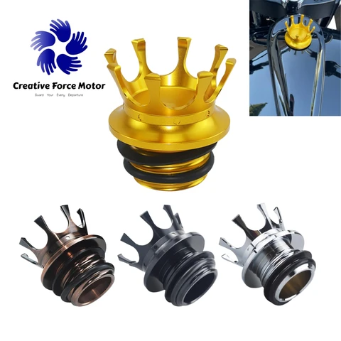 Бензиновая крышка Crown для мотоциклов, масляный топливный бак, крышка для Harley Davidson Touring Road King Softail break Fat Boy Dyna Sportster 96-23 Аксессуары для мотоциклов