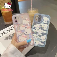 hello kitty for iphone 13 13 pro 13 pro max 12 12 pro 12 pro max cute transparent case for iphone 11 pro max x xr 7 8 plus cover