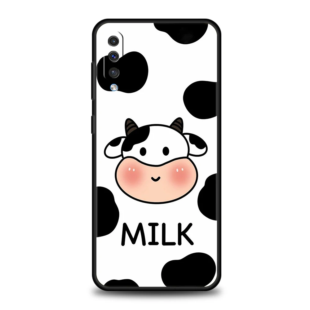 Милый чехол для телефона с молочной коровой Samsung Galaxy A24 A13 A53 A73 A33 A22 A12 5G A02 A03 A70 A50 A10