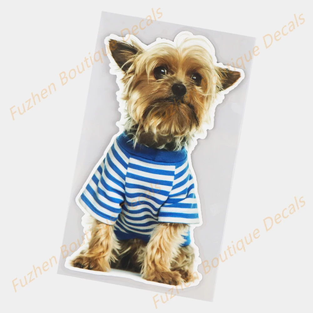 

Fuzhen Boutique Decals Exterior Accessories Cute Yorkshire Terrier Dog Creative Scratch Occlusion Car Sticker Vinyl Decals