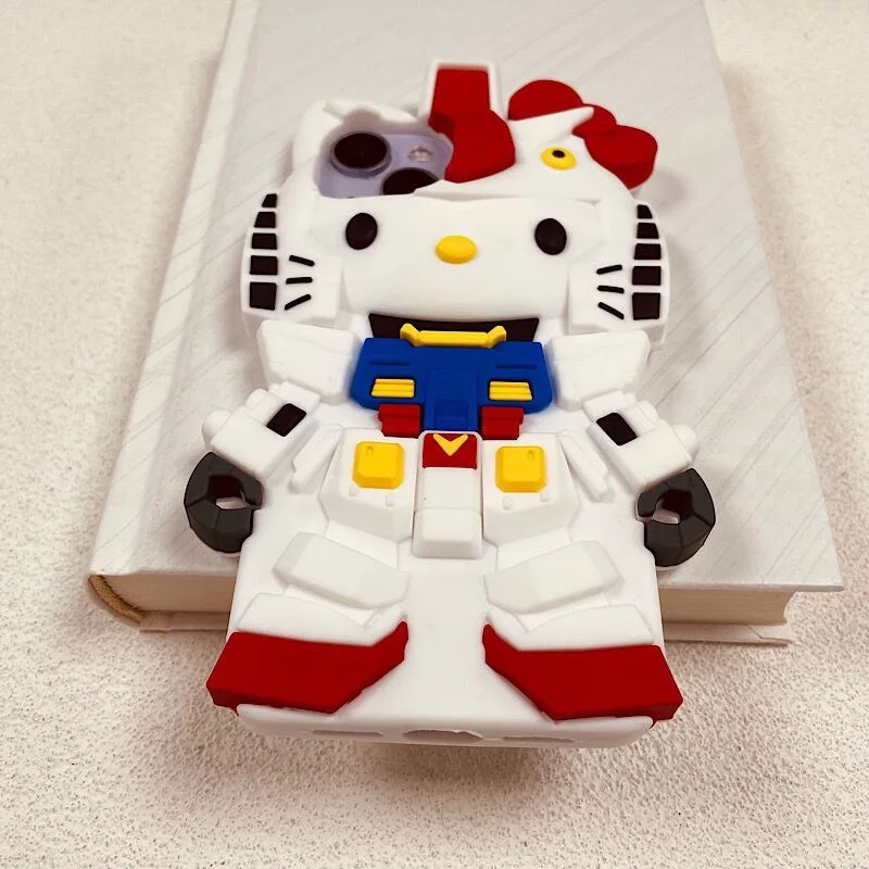 

3D Sanrio Hello Kitty Transformers Phone Cases For iPhone 14 13 12 11 Pro Max Back Cover