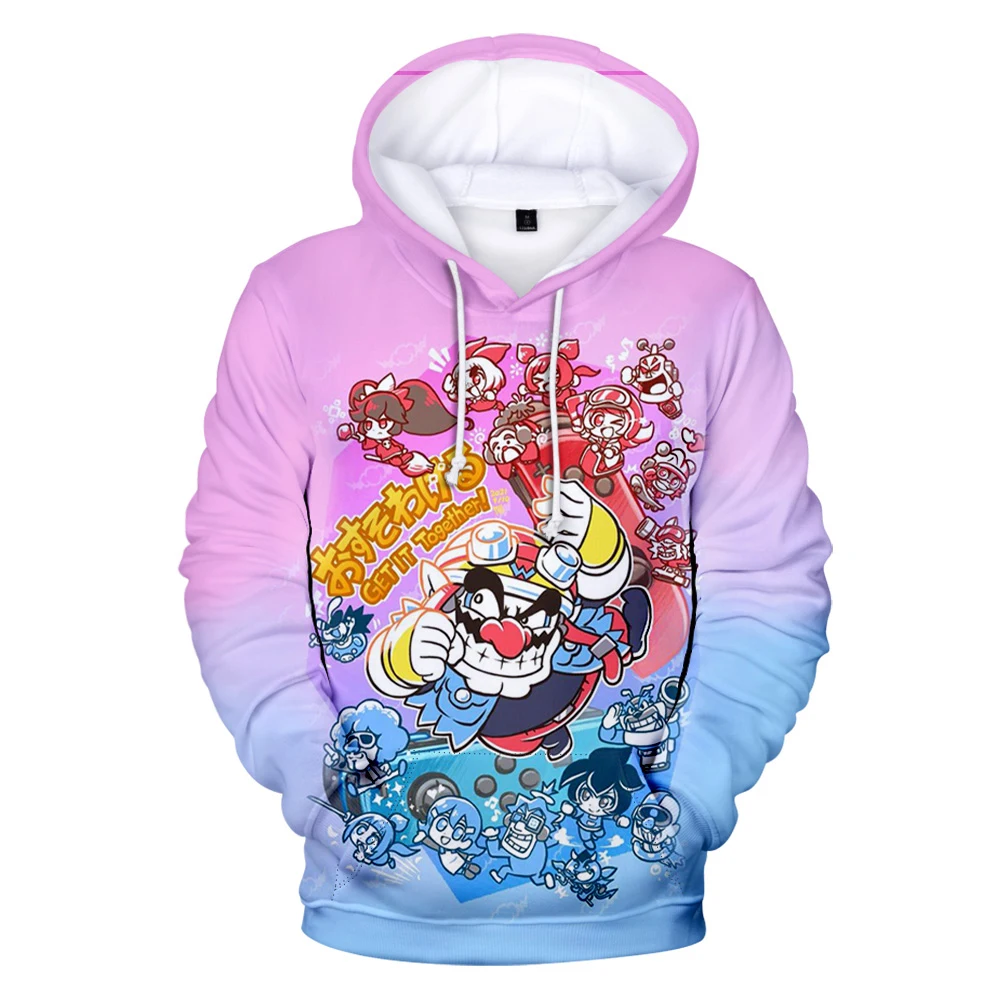

Свитшот в стиле хип-хоп в стиле Харадзюку для мужчин и женщин WarioWare: соедините его! Толстовка с 3D принтом, Весенняя мужская одежда