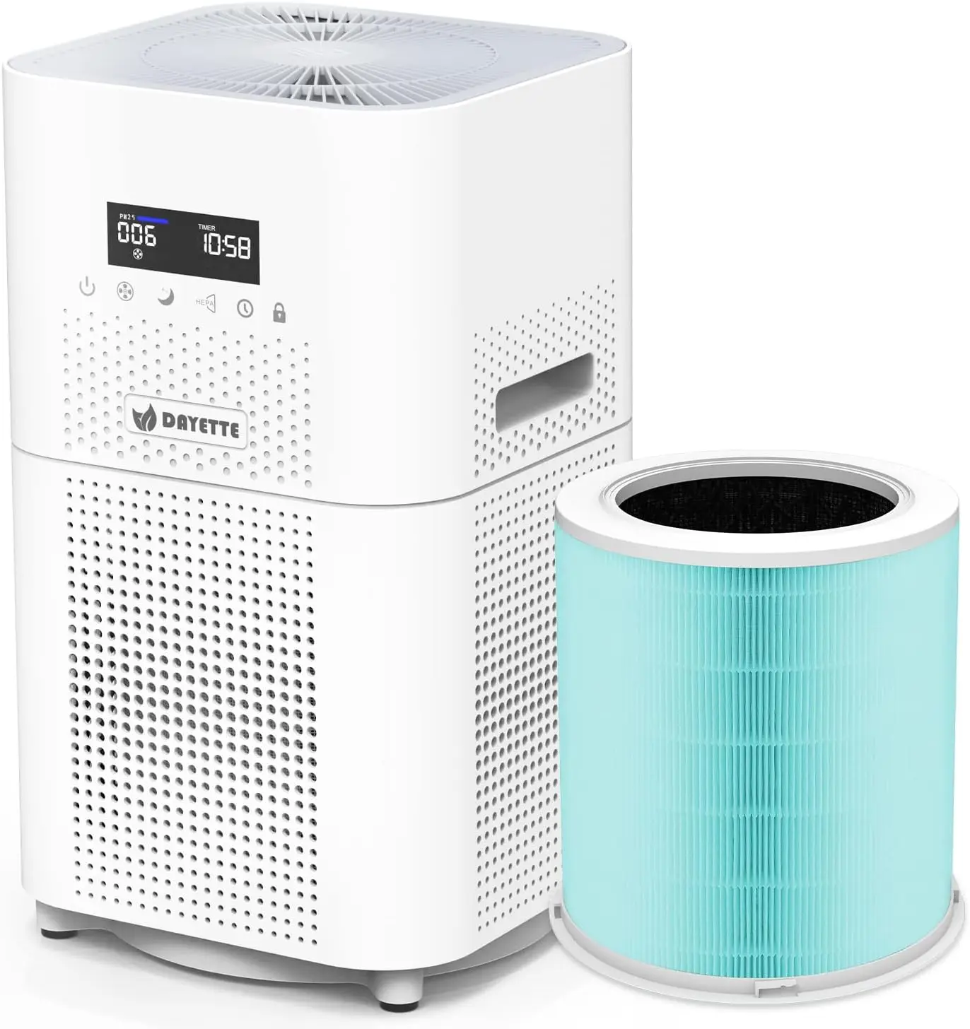 

Air Purifiers for Home Large Room, CADR 400+ m³/h 1720sqft, with Extra H13 True HEPA Air Filter for Toxin VOCs
