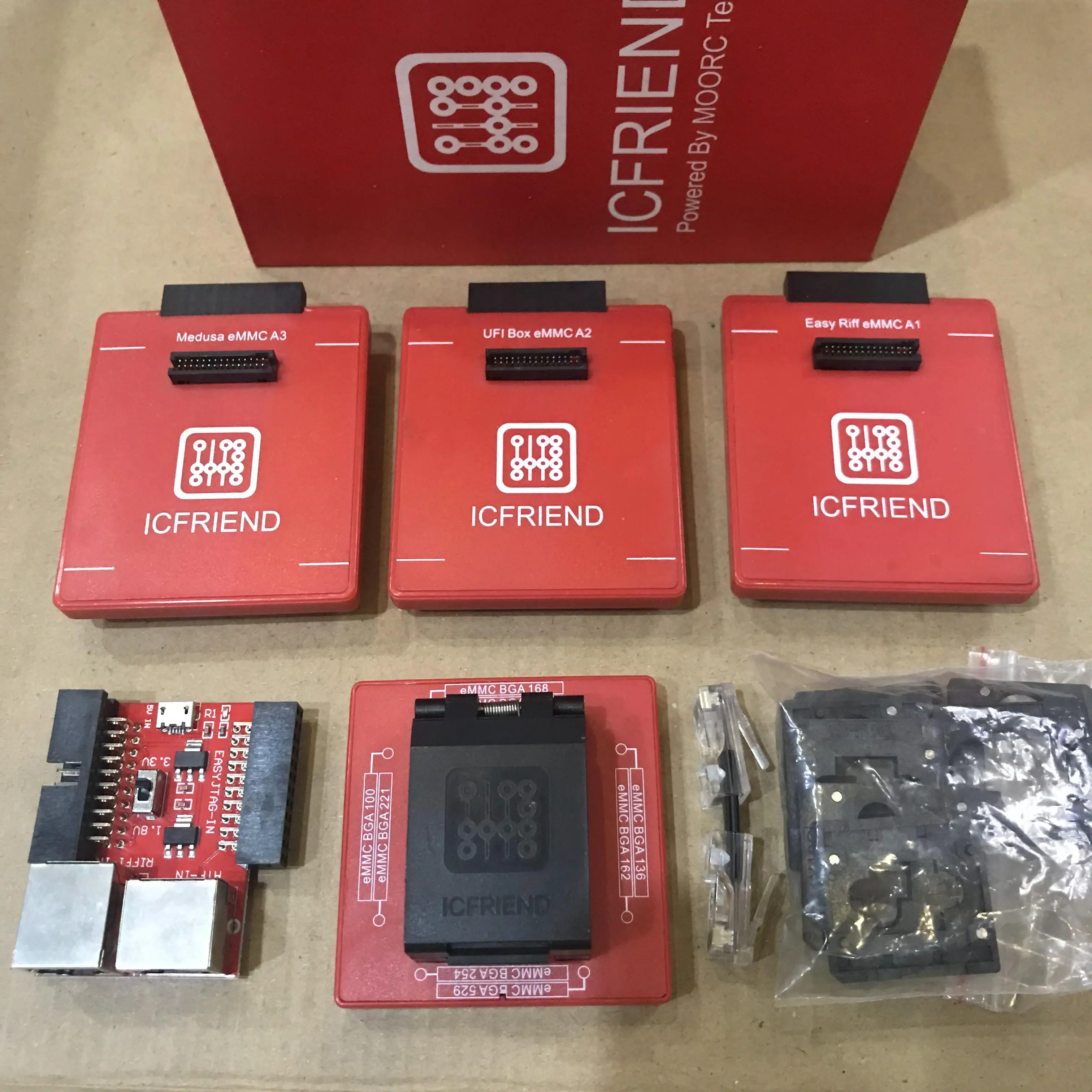 MOORC icfriend / emate x E MATE PRO BOX EMMC BGA 13 в 1 поддержка 100/221/529/254/136/162/168/153