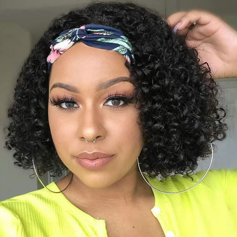 

Парик-тюрбан Женский, легкая в использовании, мягкий пушистый, здоровый, высокотемпературный, Шелковый, кудрявый, 1 комплект