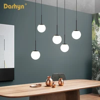 led modern pendant light luxurious gold glass ball lampshade hanging lights fixtures for dining room bedroom decoration lamp