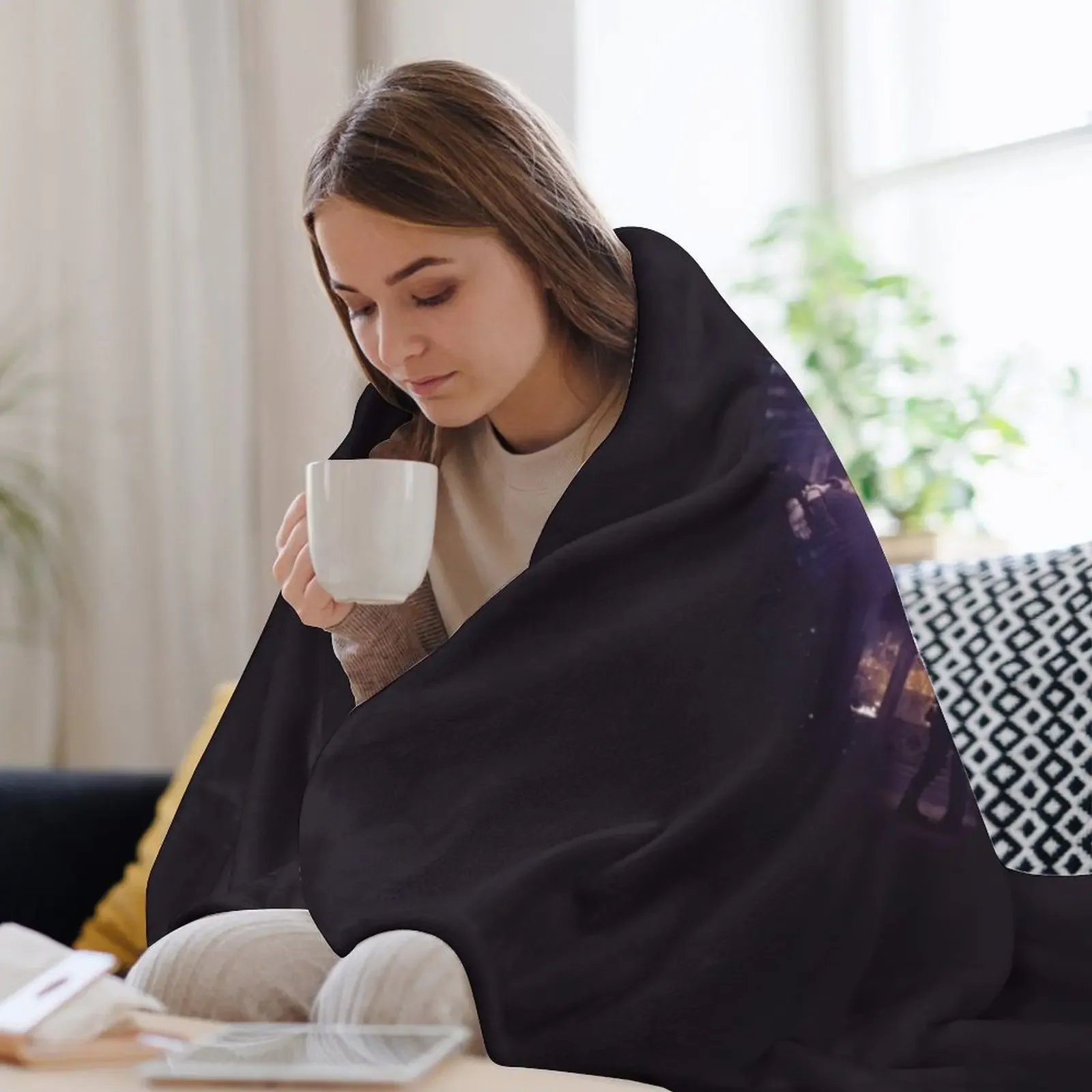 Фото Плед Aku Cinta Kamu: Теплое декоративное одеяло для украшения гостиной №3