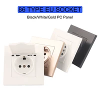eu standard 16a household embedded 86 type power socket whiteblackgold bedroom panel ac 110v 250v household embedded outlet