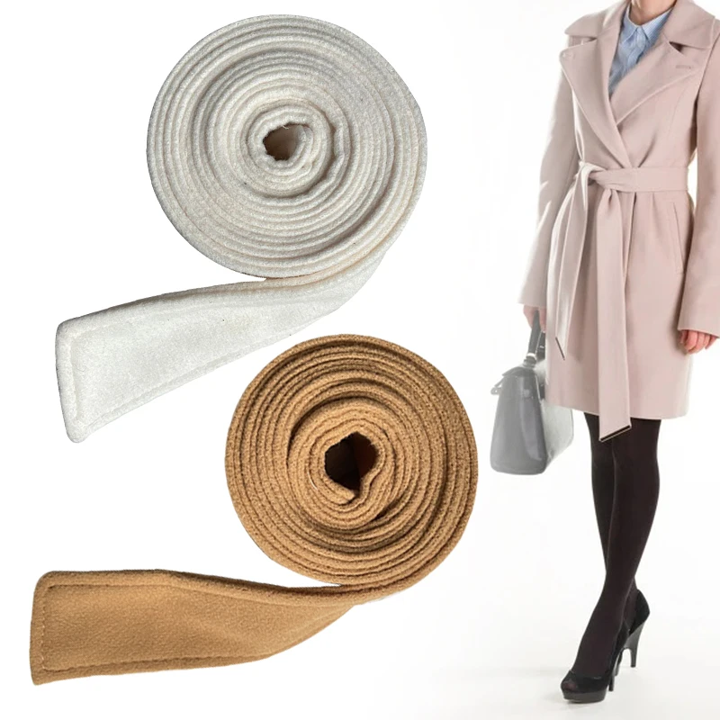 Шерстяной плащ-тренч с поясом и декоративным широким галстуком из искусственной шерсти для мужчин и женщин с двусторонними аксессуарами.