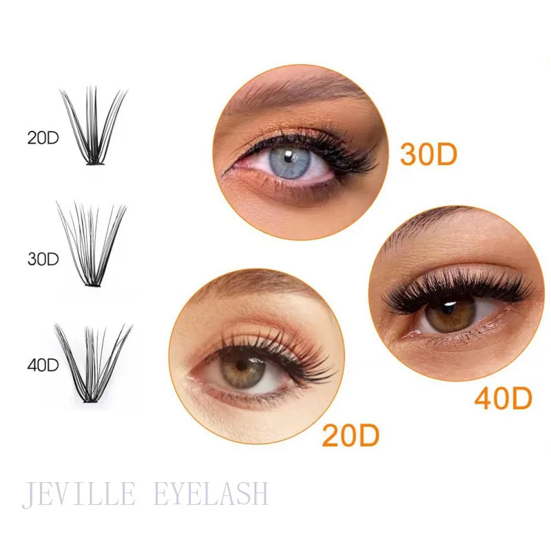 

Jeville Makeup Lash Clusters Korean Style Cilios Beauty Lote Bulk Wholesale Japanese Free items with free shipping 20D/30D/40D