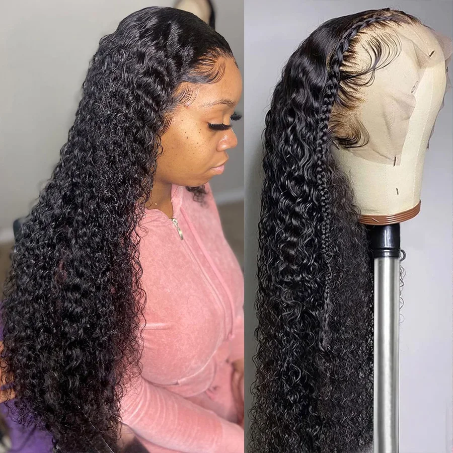 

13x4 13x6 Water Wave 30 Inch Curly Lace Front Human Hair Wigs For Black Women 5x5 Lace Closure 360 Hd Lace Frontal Brazilian Wig