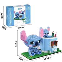 disney stitch lena belle star dew diamond building block micro figure cute 3d model for children mini bricks toys gift