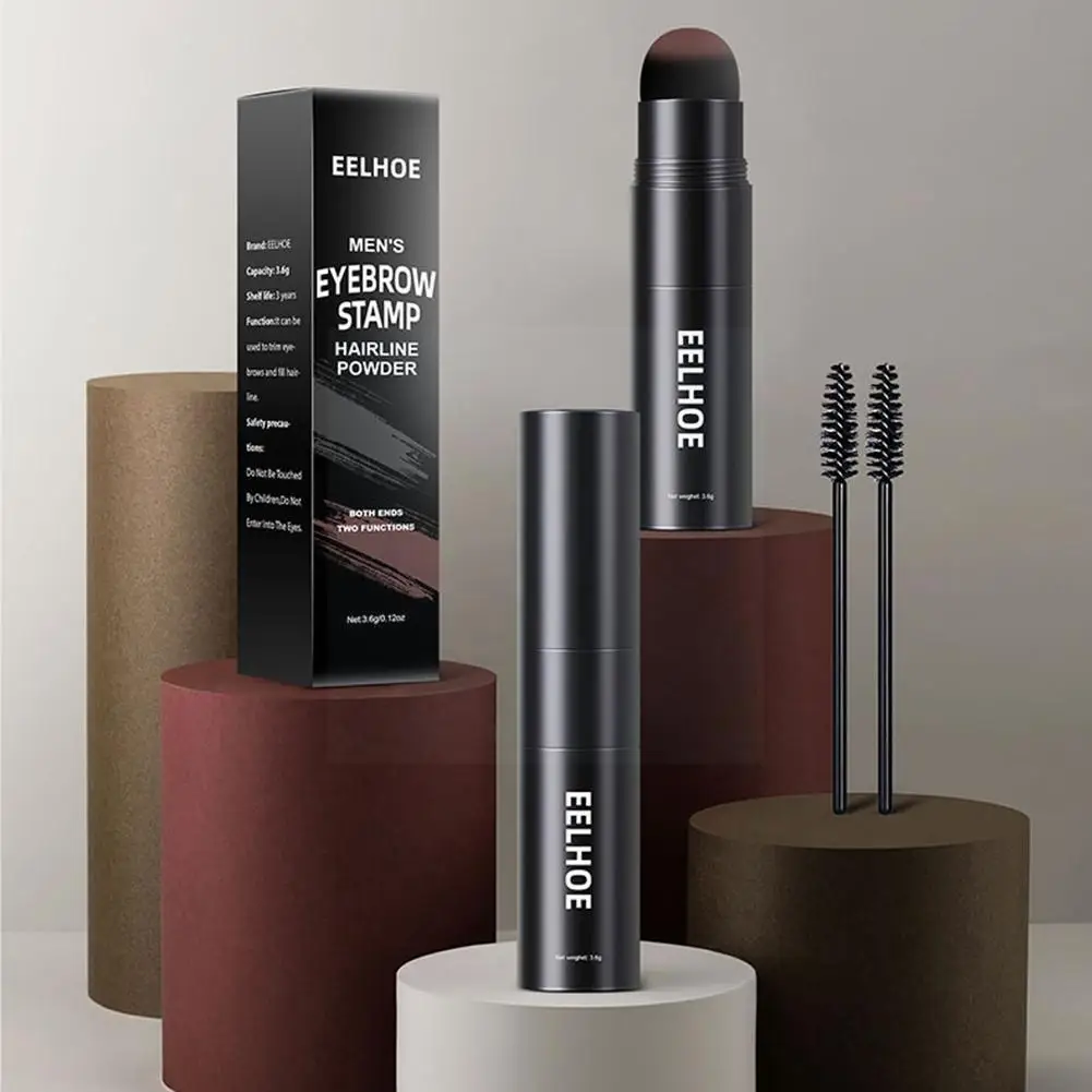 

New Brow Stamp Shaping Kit Waterproof Eyebrow Powder Eyebrow Makeup Hair Dark Contour Eye Brown Natrual Stick Tools Line P7l3