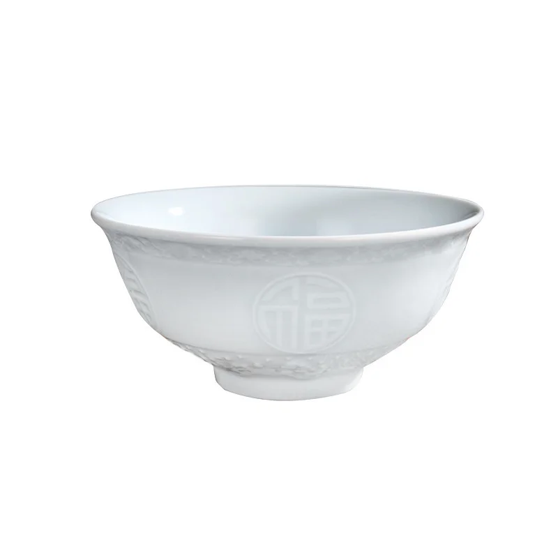 Набор мисок и тарелок из керамики для лапши-фастфуда с палочками для еды в комплекте «простой набор домашнего красного цвета».