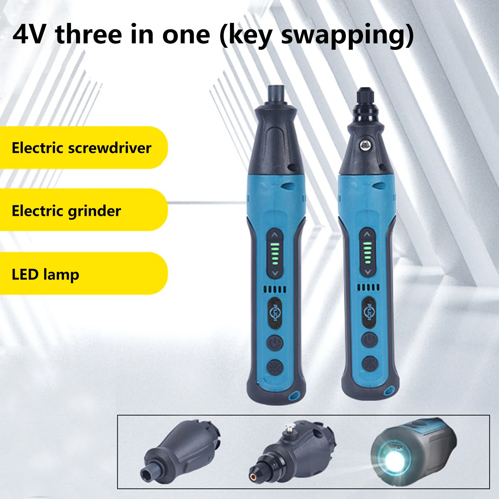 

Cordless Electric Screwdrivers Electric Grinder With Replaceable Chuck Battery Rechargeable Power Tool Set Household Maintenance